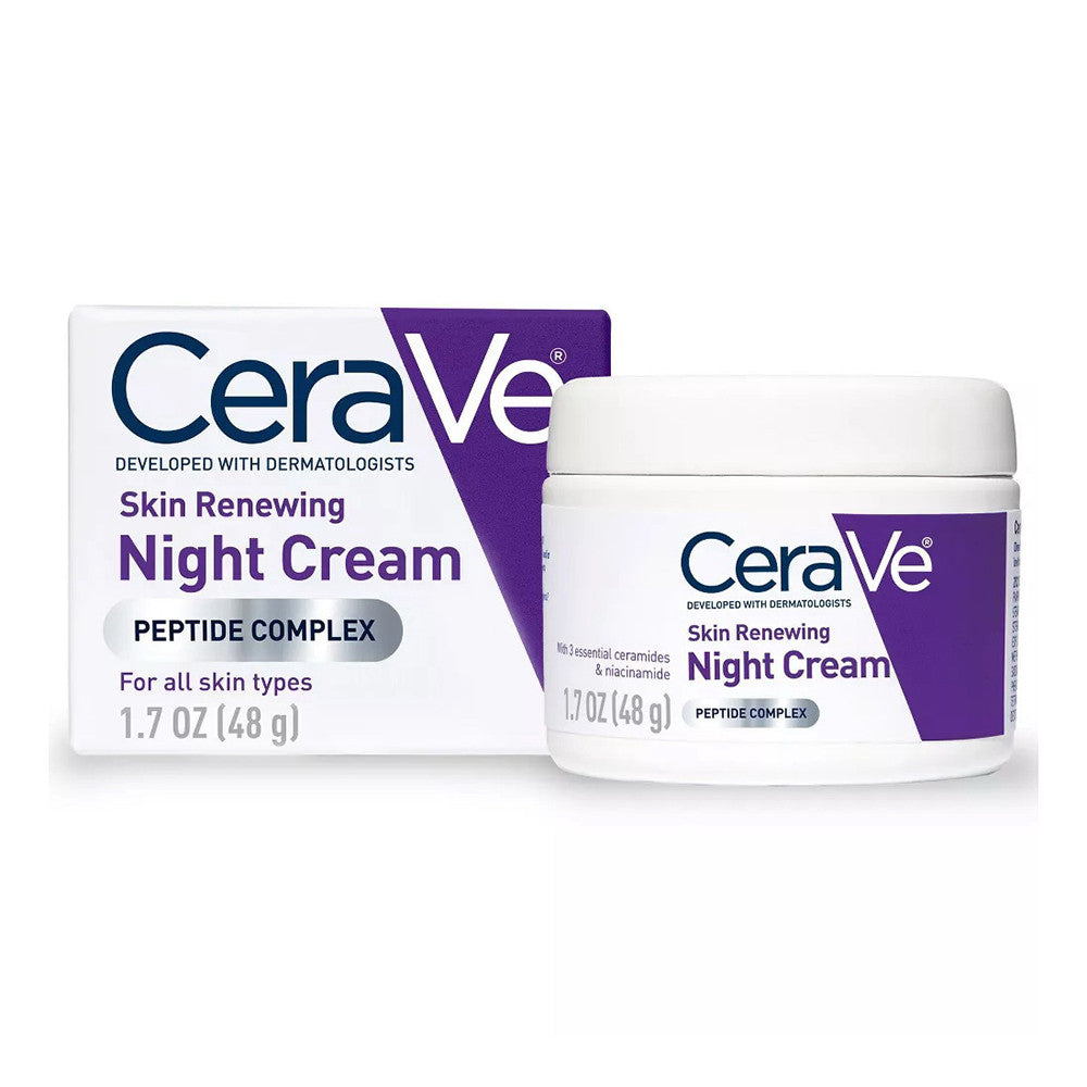 CeraVe Skin Renewing Night Cream for Softer Skin, 1.7 Oz
